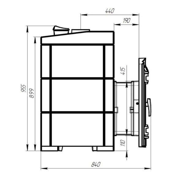 Печь банная PROMetall Атмосфера L в облицовке Амфиболит+Корзина