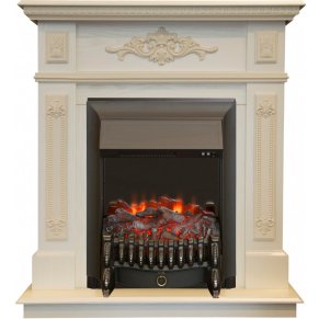 Каминокомплект RealFlame Lilian STD/EUG WT с очагом Fobos Lux Black S