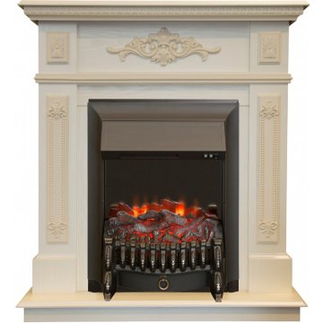 Каминокомплект RealFlame Lilian STD/EUG WT с очагом Fobos Lux Black S