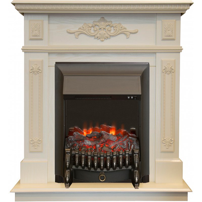 Каминокомплект RealFlame Lilian STD/EUG WT с очагом Fobos Lux Black S