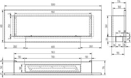 Биокамин Zefire Elliot 1200 c белой рамкой