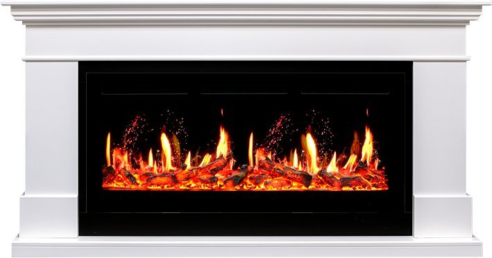Каминокомплект Royal Flame California с очагом 5D V-ART 40 белый — фото 1