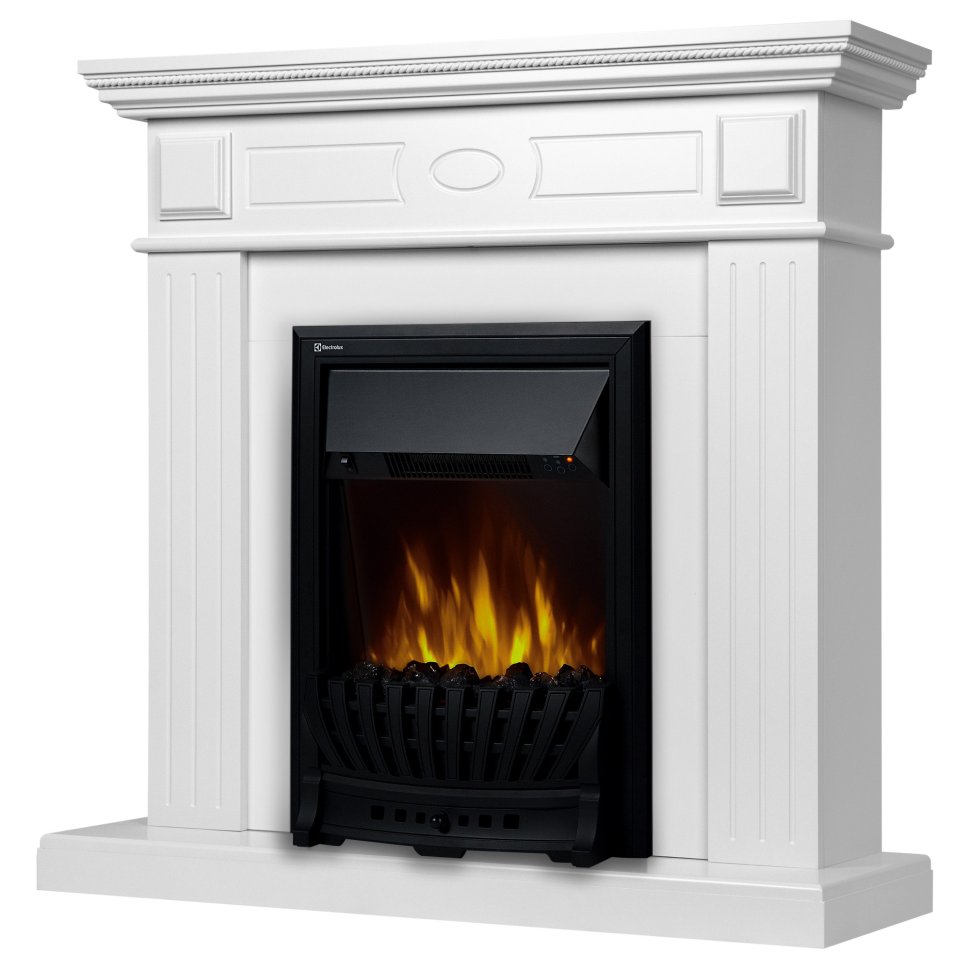 Каминокомплект Firelight Bianco Classic с очагом Electrolux EFP/P-1020LS белый — фото 2