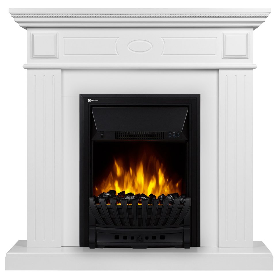 Каминокомплект Firelight Bianco Classic с очагом Electrolux EFP/P-1020LS белый — фото 1