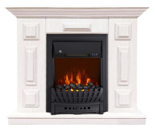 Каминокомплект Хорошие Камины Юпитер с очагом Royal Flame Aspen Black белое дерево — фото 1