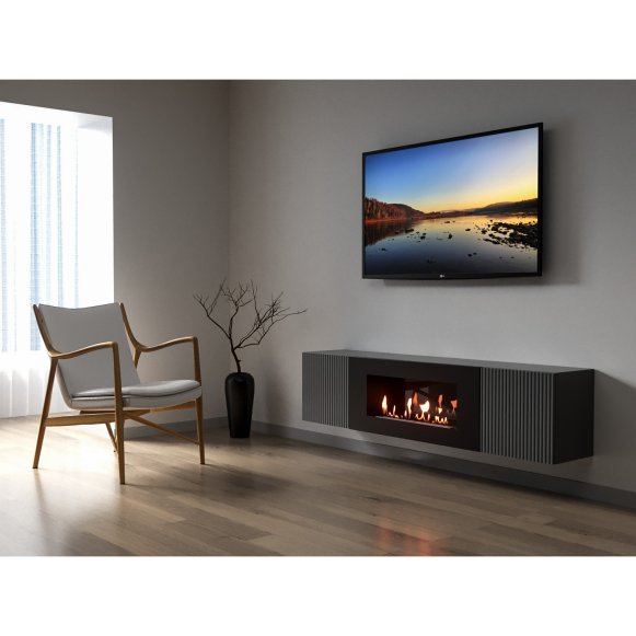 Изображение товара Тумба с биокамином Firelight BFP-P1700L графит
