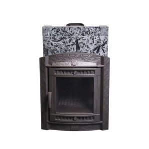 Печь банная PROMetall Атмосфера L в облицовке Пироксенит Элит+Корзина