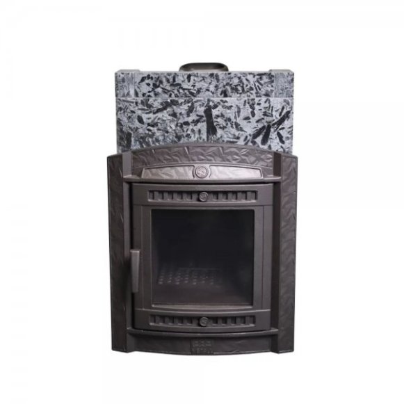 Печь банная PROMetall Атмосфера L в облицовке Пироксенит Элит+Корзина