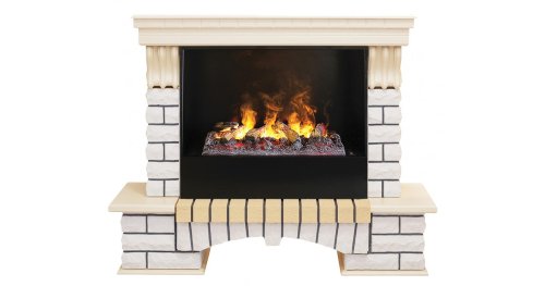 Каминокомплект RealFlame Country 26 WT с очагом 3D Cassette 630 + Black вставка