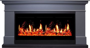 Каминокомплект Royal Flame California с очагом 5D V-ART 40 серый графит