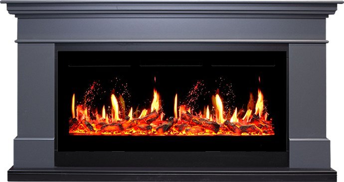 Каминокомплект Royal Flame California с очагом 5D V-ART 40 серый графит — фото 1
