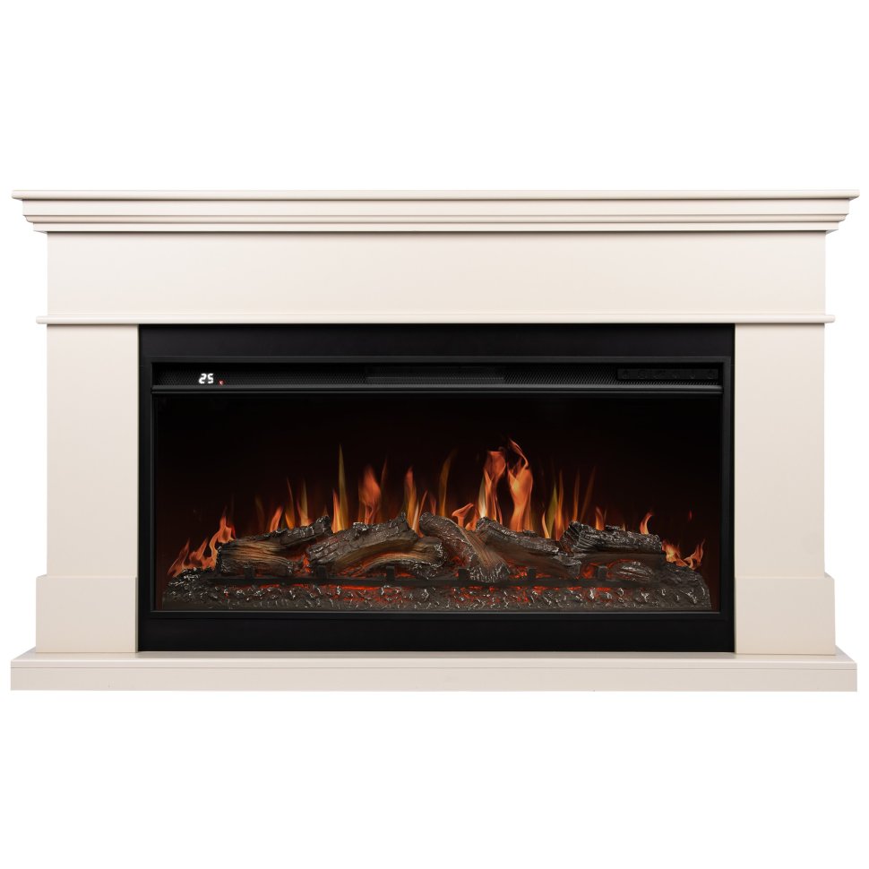 Каминокомплект Royal Thermo Aurora RTFP/P-AR40LS + портал Firelight California 42/40/36 кремовый — фото 1