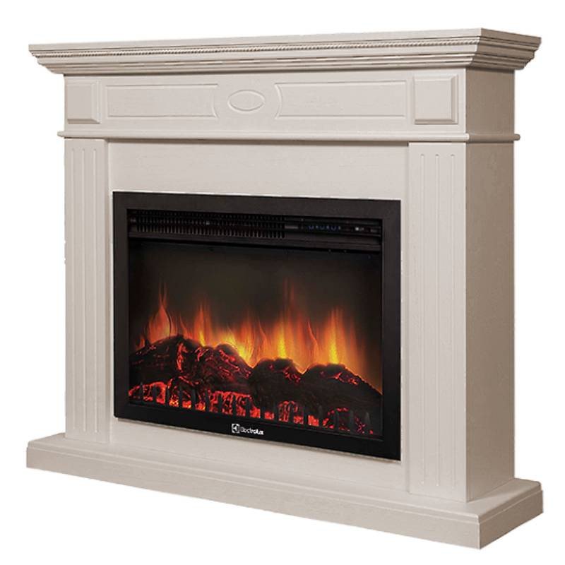 Каминокомплект Firelight Bianco 30 с очагом Electrolux EFP/P-3020LS шпон беленый дуб — фото 2