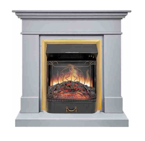 Каминокомплект Royal Flame California STD CRM (Разборный) с очагом Majestic FX Brass санд смоук — фото 1