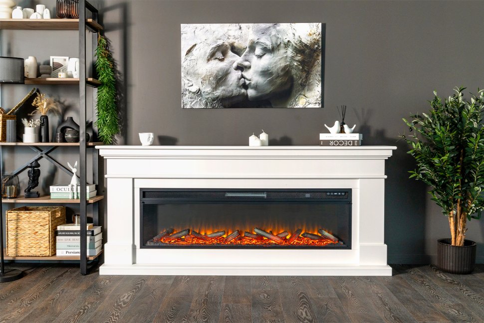 Каминокомплект Royal Flame California V60 SFT (Разборный) с очагом Vision 60 LOG LED белый — фото 9