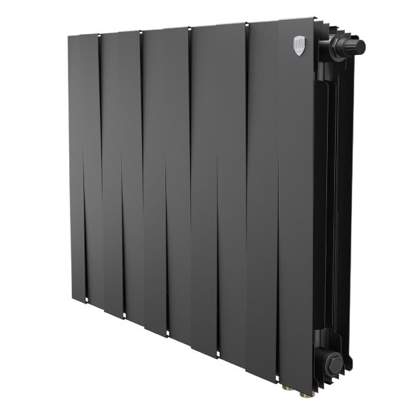Биметаллический радиатор отопления Royal Thermo PianoForte 500 черный VR80 10 секций