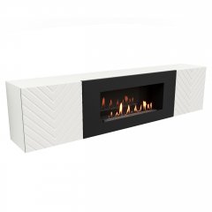 Тумба с биокамином Firelight BFP-P1700V белая