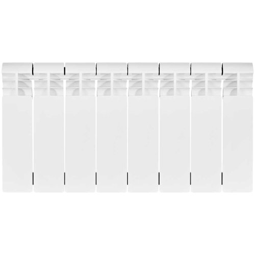 Биметаллический радиатор отопления Stout Vega 200 8 секций боковое подключение белый RAL 9016 — фото 2