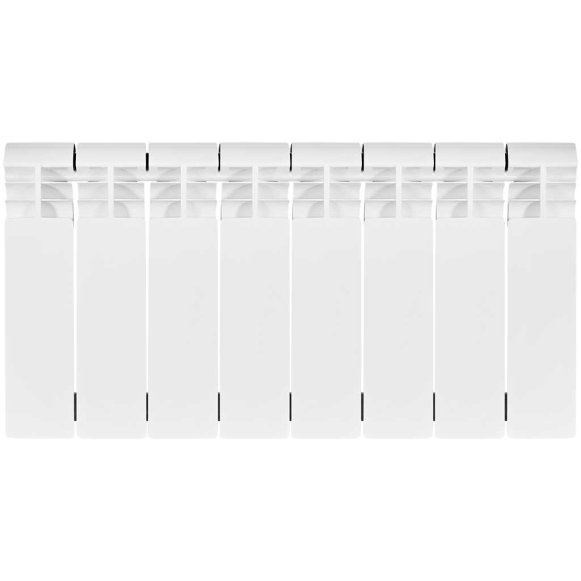 Изображение товара Биметаллический радиатор отопления Stout Vega 200 8 секций боковое подключение белый RAL 9016