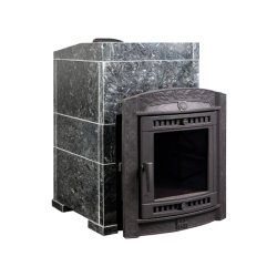 Печь банная PROMetall Атмосфера L в облицовке Пироксенит+Корзина