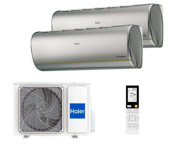 Мульти сплит-система на 2 комнаты 25+35 м2 Haier AS25S2SJ2FA-S+AS35S2SJ2FA-S/2U50S2SM1FA-3 Jade Super Match