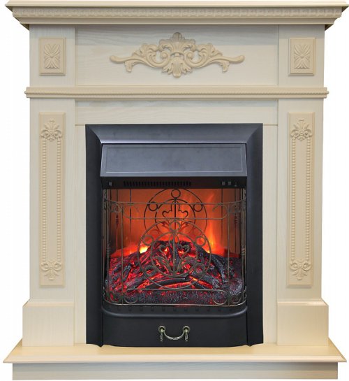 Каминокомплект RealFlame Lilian STD/EUG WT с очагом Majestic Lux Black S Каминокомплект RealFlame Lilian STD/EUG WT с очагом Majestic Lux Black S