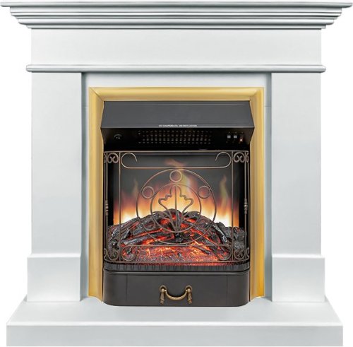Каминокомплект Royal Flame California STD SFT с очагом Majestic FX Brass белый (разборный) — фото 1