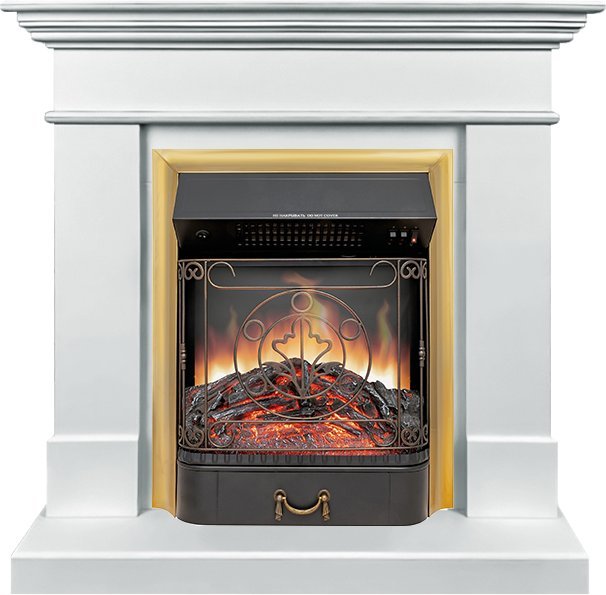 Каминокомплект Royal Flame California STD SFT с очагом Majestic FX Brass белый (разборный) — фото 1