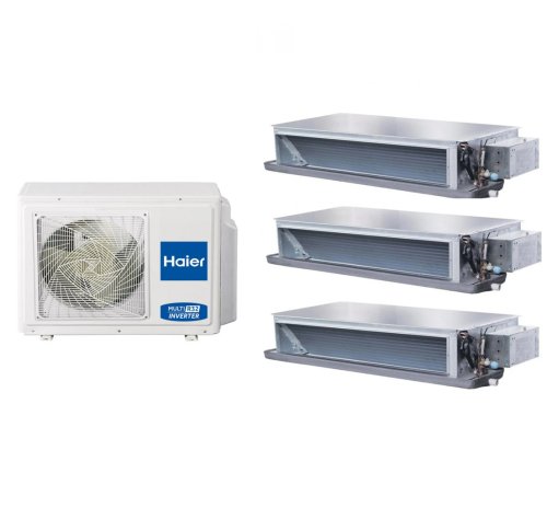 Мульти сплит-система на 3 комнаты 25+25+35 м2 Haier 2х AD25S2SS1FA+AD35S2SS1FA/3U70S2SR5FA Free Match — фото 1
