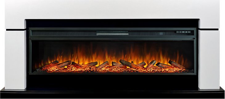 Каминокомплект Royal Flame Lindos 60 (Разборный) с очагом Vision 60 LOG LED белый с черным — фото 1