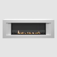 Встроенный портальный биокамин SteelHeat Line Long стекло стемалит