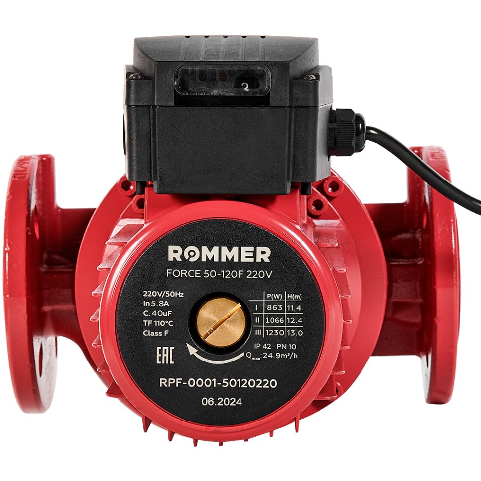 Изображение товара Циркуляционный насос Rommer Force 50-120F 220V