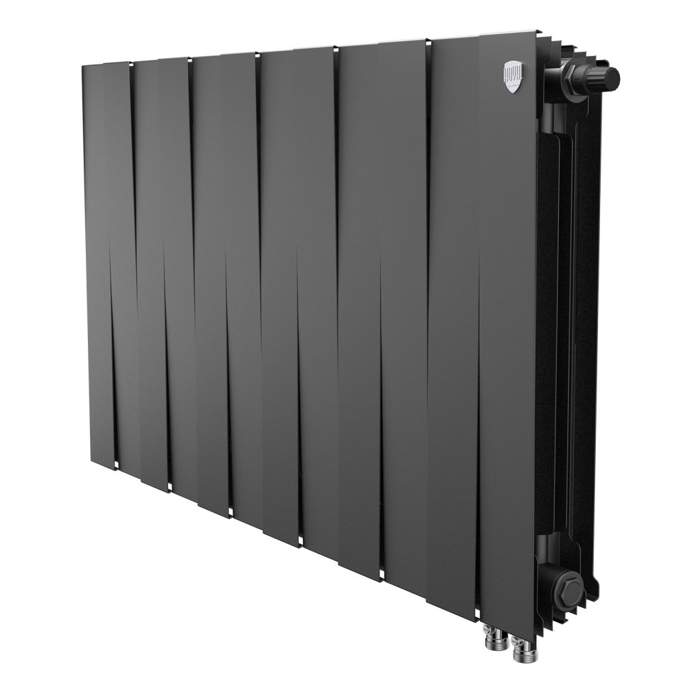 Биметаллический радиатор отопления Royal Thermo PianoForte 500 черный VR80 12 секций