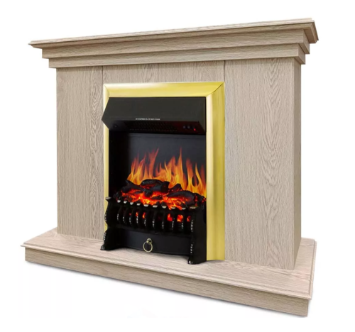 Каминокомплект Хорошие Камины Марс с очагом Royal Flame Fobos FX Brass сосна — фото 2