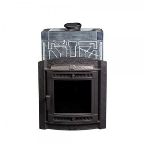 Печь банная PROMetall Атмосфера L в облицовке Талькохлорит Узор №7