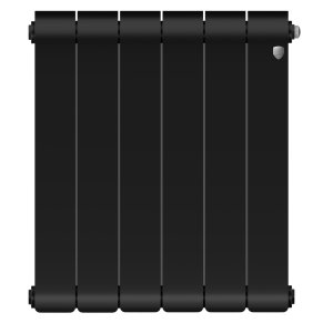 Биметаллический радиатор отопления Royal Thermo Infinity 500 6 секций Noir Sable