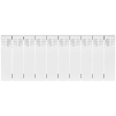 Биметаллический радиатор отопления Stout Vega 200 10 секций боковое подключение белый RAL 9016