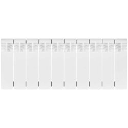 Биметаллический радиатор отопления Stout Vega 200 10 секций боковое подключение белый RAL 9016