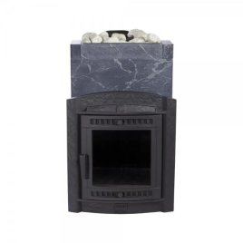 Печь банная PROMetall Атмосфера L в облицовке Талькохлорит+Корзина