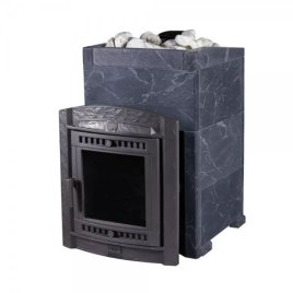 Печь банная PROMetall Атмосфера L в облицовке Талькохлорит+Корзина