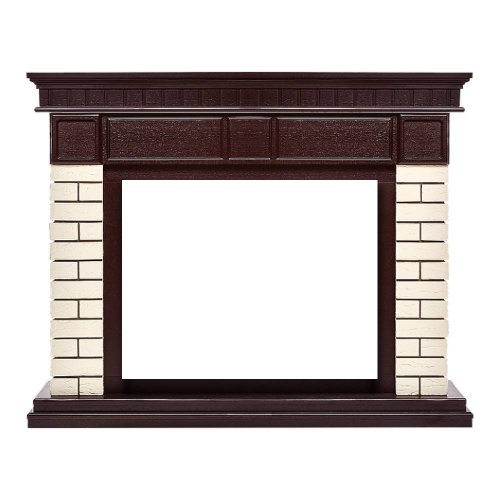 Портал Firelight Bricks 30 камень бежевый/шпон темный дуб — фото 1