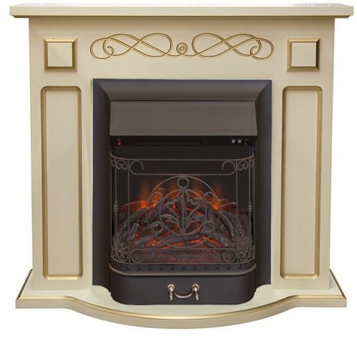 Каминокомплект Interflame Аспен бежевый патина с очагом Majestic FX M Black — фото 1