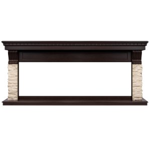 Портал Firelight Michigan 60 камень молочный/шпон темный дуб