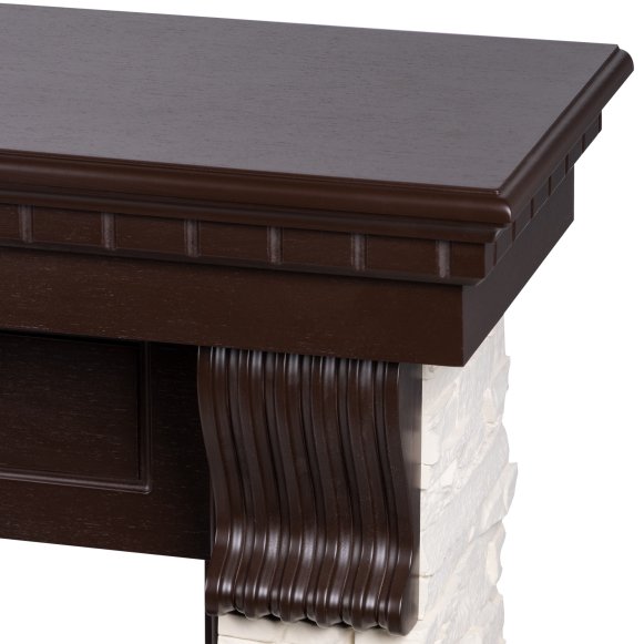 Портал Firelight Michigan 60 камень молочный/шпон темный дуб