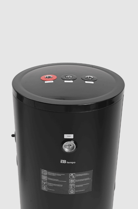 Бойлер косвенного нагрева E8 tempo S-200L-2LB черный — фото 6