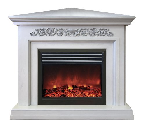 Каминокомплект RealFlame Leticia Corner 26 WT с очагом MoonBlaze LUX Black
