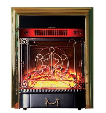 Каминокомплект Interflame Аспен белый патина с очагом Majestic FX M Brass