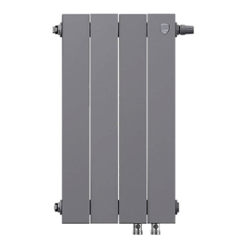 Биметаллический радиатор отопления Royal Thermo PianoForte 500 VDR80 4 секции Silver Satin — фото 2