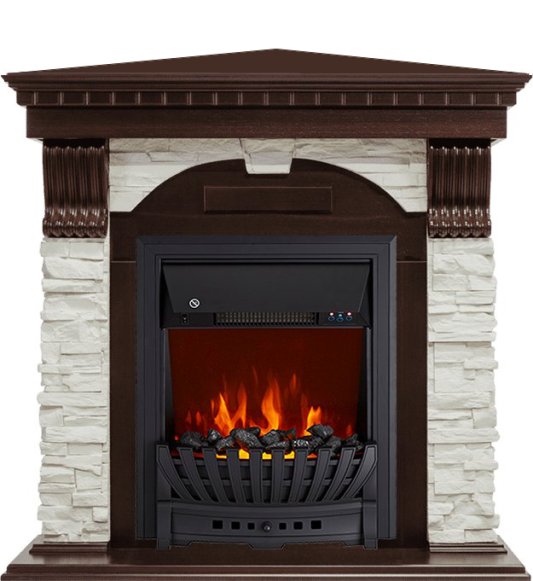 Каминокомплект Royal Flame Dublin угловой с очагом Aspen Black