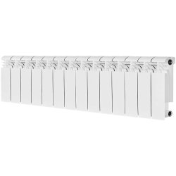 Биметаллический радиатор отопления Stout Vega 200 14 секций боковое подключение белый RAL 9016